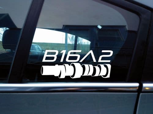 2x B16A2 engine code cam sticker Decal For Honda Civic EG EK | Del Sol VTi V186