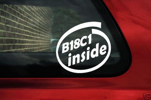 2x B18C1 inside stickers.For Honda Civic Si,Integra GSR (1)