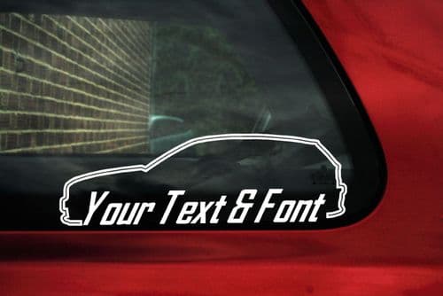 2x BMW 1-series E81 / E87 120i,130i, 120d,135i CUSTOM TEXT stickers