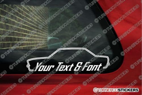 2x Bmw E28 5-series CUSTOM TEXT stickers