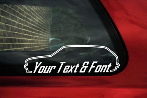 2x BMW E30 320i / 325i Touring wagon CUSTOM TEXT stickers