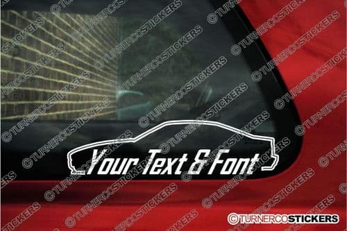 2x Bmw E31 840i / 850i 8-series CUSTOM TEXT stickers / decals