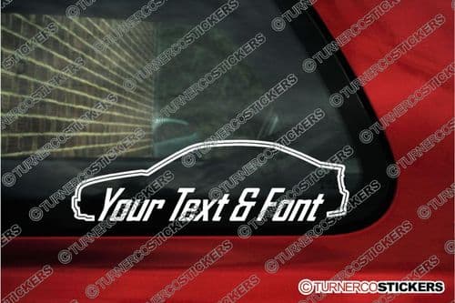 2x Bmw E46 3-series sedan / saloon 328i ,330i CUSTOM TEXT stickers