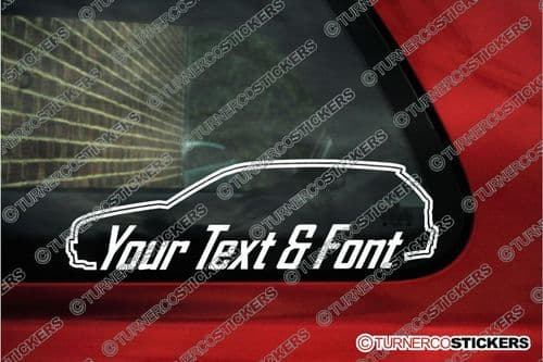 2x Bmw E46 3-series Touring wagon 328i ,330i CUSTOM TEXT stickers