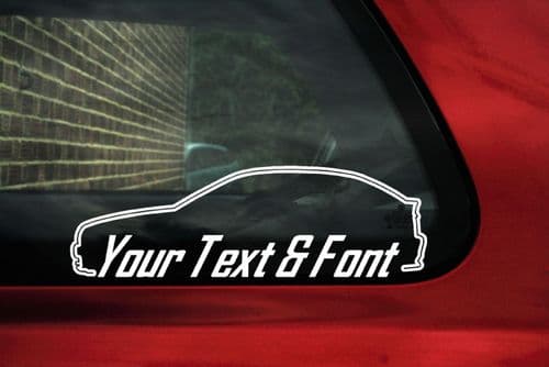 2x Bmw e46 compact 3-series 320td / 318td CUSTOM TEXT stickers