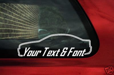 2x BMW e46 Coupe surround sticker Add your Text & Font For e46 M3 330i 318i