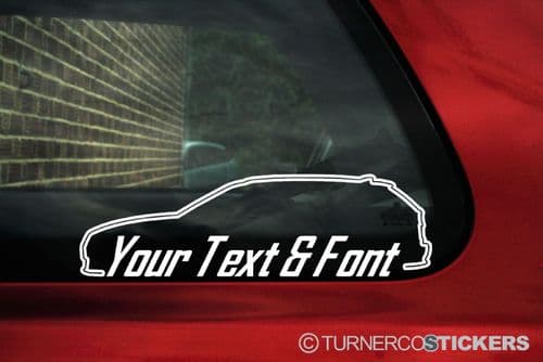 2x BMW e61 m5 / 540i 5-Series Touring wagon CUSTOM TEXT stickers