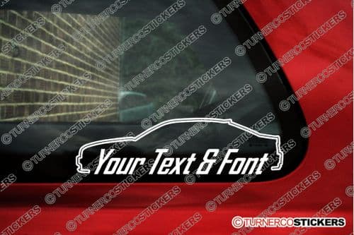 2x BMW E65 7-Series 740i, 750i CUSTOM TEXT stickers / decals