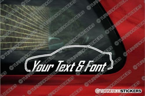 2x BMW E90 330i, 330d,320d 3-series saloon / sedan CUSTOM TEXT stickers