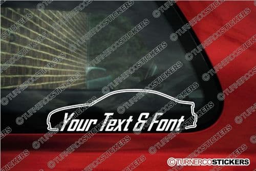 2x BMW E92 330i, 330d,320d 3-series Coupe CUSTOM TEXT stickers