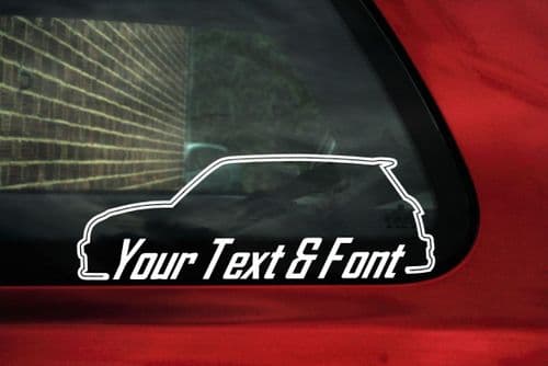 2x BMW Mini Cooper S R56 (2nd Gen) CUSTOM TEXT car stickers