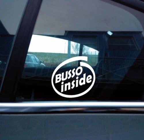 2x BUSSO inside stickers - for Alfa Romeo V6