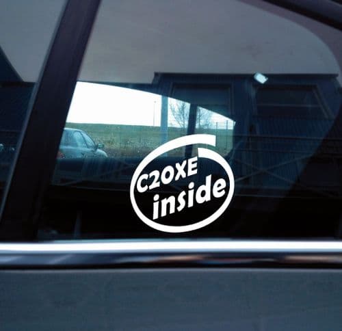 2x C20XE inside sticker. for Vauxhall Astra mk2 GTE / mk3 GSi / Calibra 16v P41