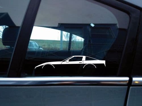 2X Car silhouette stickers - for Chevrolet Corvette C4 coupe | S113