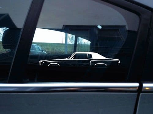 2X Car silhouette stickers - for Chevrolet Monte Carlo SS 1st gen 70-72 | Classic