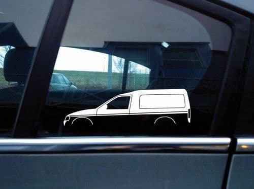 2X Car silhouette stickers - for Ford Escort Mk5 Mk6 Van