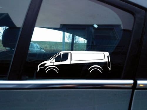 2X Car silhouette stickers - for Ford Transit van Mk8 S230