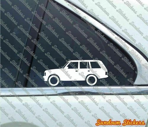 2X car silhouette stickers - for Range Rover Classic 4-DOOR