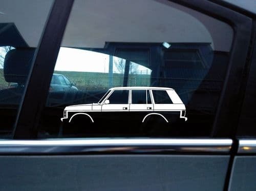 2X Car silhouette stickers - for Range Rover Classic 5-door