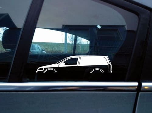 2x car silhouette stickers - for Vauxhall Opel Astra Mk4 G Van