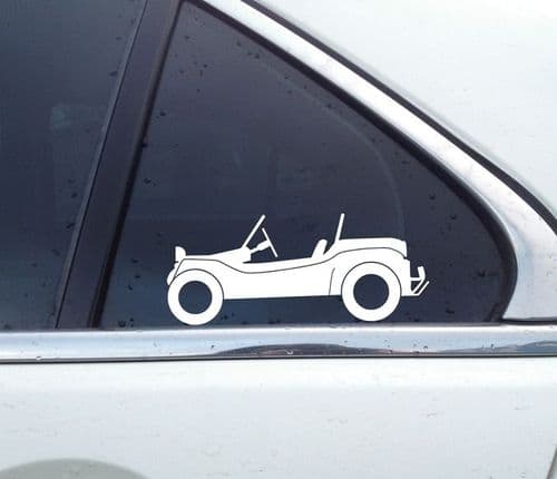 2X Car Silhouette Stickers - for VW Dune / Beach Buggy | Classic | VAG L1482