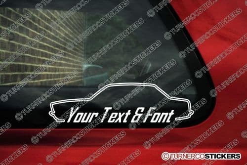 2x Classic BMW e21 3-Series CUSTOM TEXT stickers