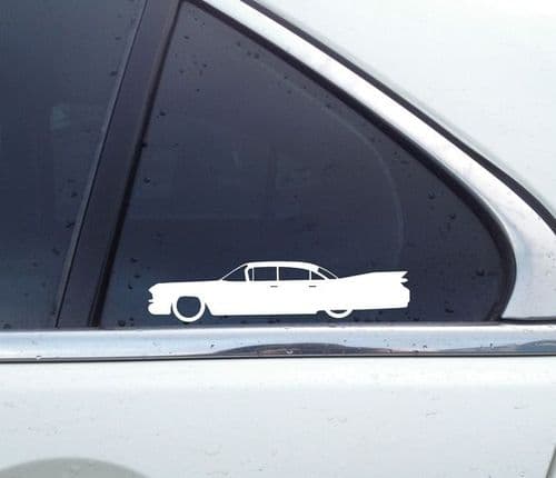 2X Classic car stickers - for 1959 Cadillac sedan DeVille | vintage caddy L1604
