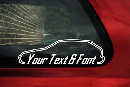 2x Classic Honda Civic EK VTi / type-R 1996-2000 CUSTOM TEXT stickers