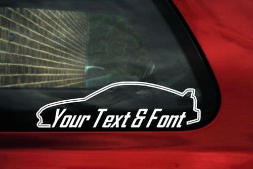 2x Classic Honda Integra Type-R DC2 CUSTOM TEXT stickers