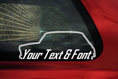 2x Classic , Original Mini CUSTOM TEXT car stickers