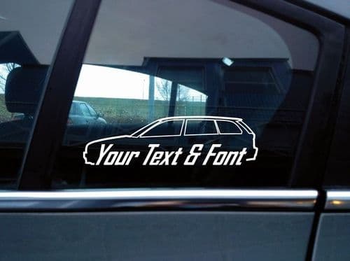 2x Custom YOUR TEXT car sticker - for BMW E46 Touring 320d 328i 330i 330d ..