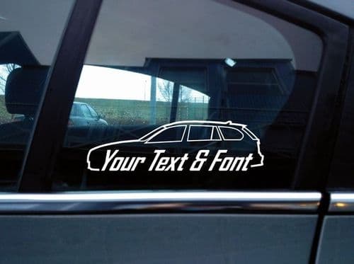 2x Custom YOUR TEXT car sticker for Bmw E91 3-series Touring 320d ,330i 335i