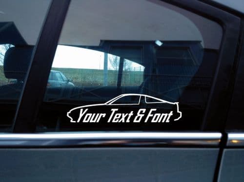 2x Custom YOUR TEXT car sticker - for Nissan 200sx / 240sx S13 | JDM drift