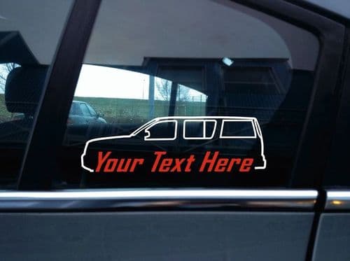 2x Custom YOUR TEXT car sticker - for Nissan Pathfinder R51, 2005–2014