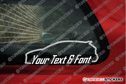 2x Custom YOUR TEXT car stickers - 2016 Ford Focus RS, mk3