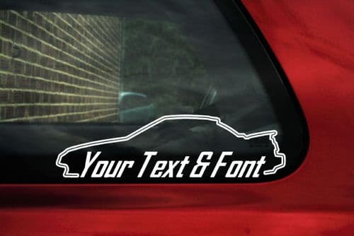2x Custom YOUR TEXT car stickers Toyota Mr2 AW11 (w10) mk1