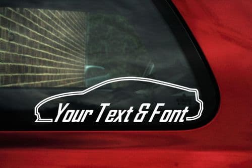 2x Custom YOUR TEXT car stickers Toyota NEW Celica 7th generation