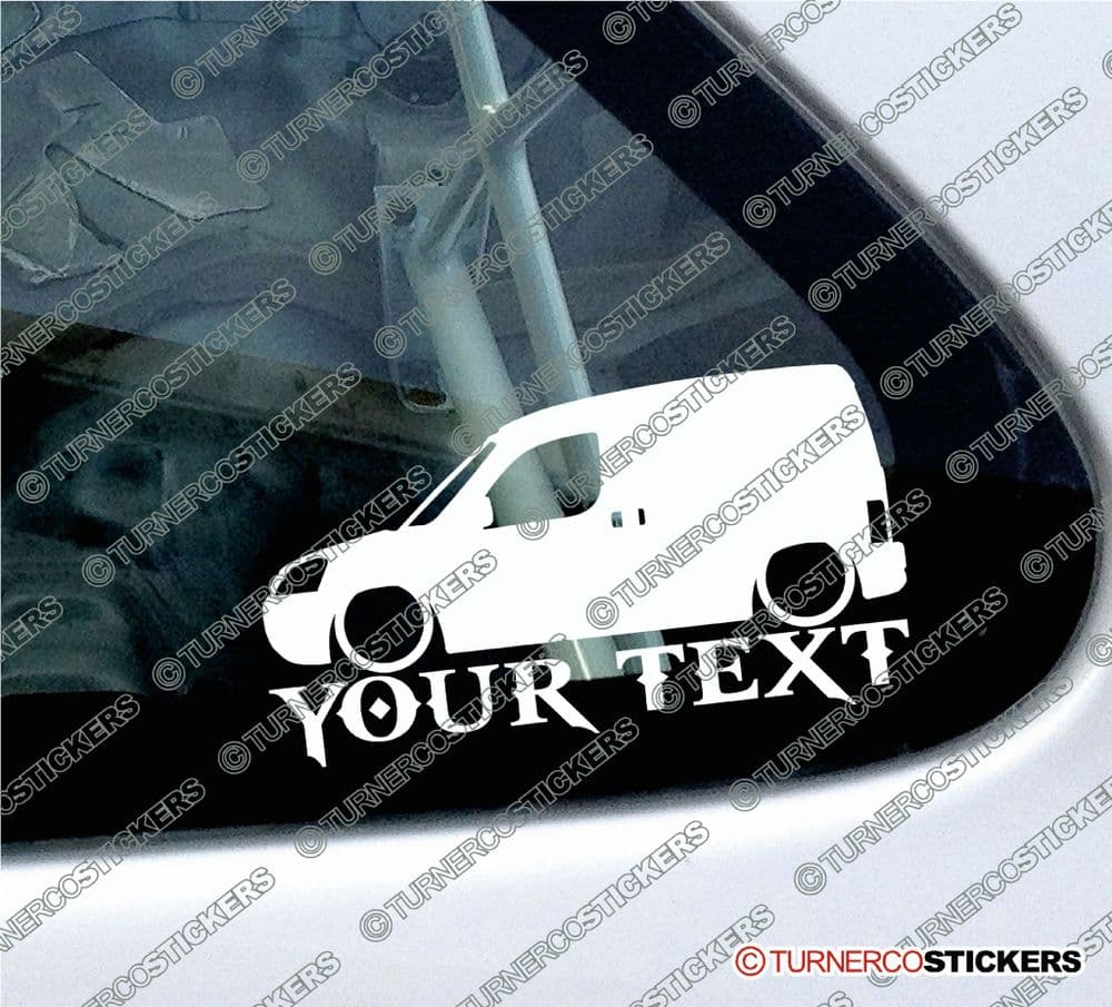 2x Custom YOUR TEXT Lowered car stickers - Peugeot Partner Van facelift ...