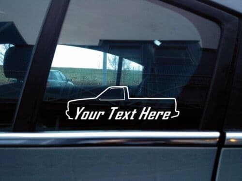 2x Custom YOUR TEXT sticker for Chevrolet Silverado C1500 454 SS OBS 1987-1998