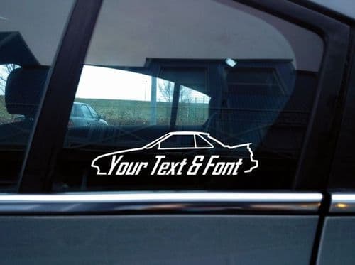 2x Custom YOUR TEXT sticker for Toyota Mr2 Aw11 (w10) mk1 classic JDM