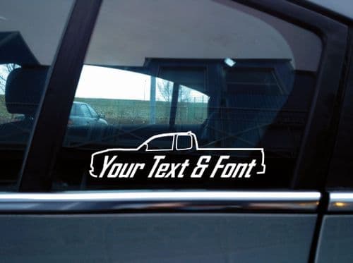 2x Custom YOUR TEXT sticker for Toyota Tacoma 3rd gen access cab