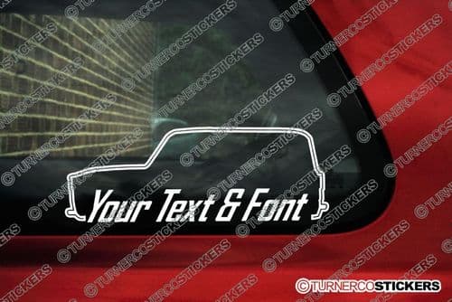 2x Ford 300E Thames Van 7cwt CUSTOM TEXT classic anglia car stickers