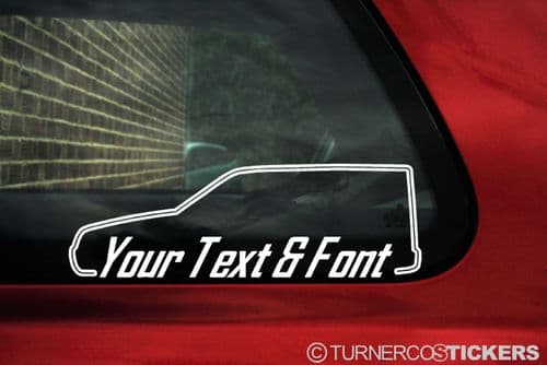 2x Ford Escort Panel Van Mk4 1986-1990 CUSTOM TEXT stickers