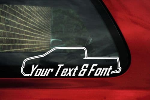2x Ford F150 Crew cab pickup truck (1997-2003) CUSTOM TEXT stickers