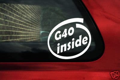 2x G40 inside stickers Ideal For supercharged Mk2 Dub