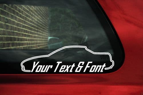 2x Honda CRX Del Sol VTi / SRi CUSTOM TEXT stickers