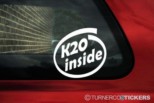 2x K20 inside stickers. For Honda Civic type R, EP / Integra DC5, accord euro-R - K-series jdm vtec