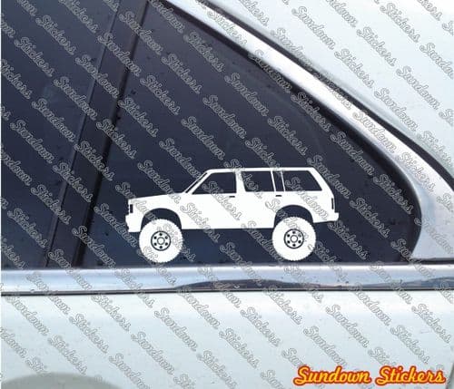2X Lifted 4x4 outline stickers for Chevrolet S10 Blazer 1982-1994 (4-door) T176