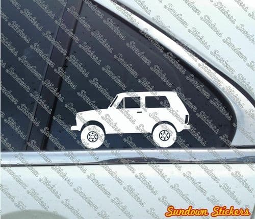2X Lifted 4x4 outline stickers - for Lada Niva , VAZ-2121 | retro classic