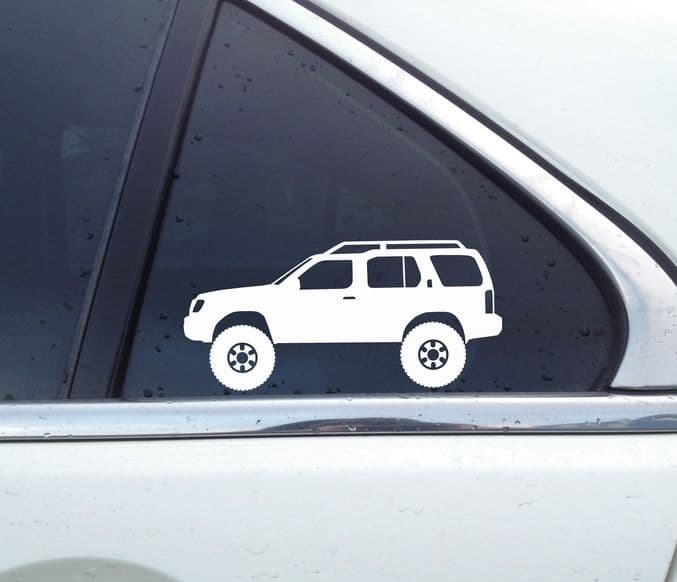 2X Lifted 4x4 outline stickers for Nissan Xterra 1st gen WD22 T68